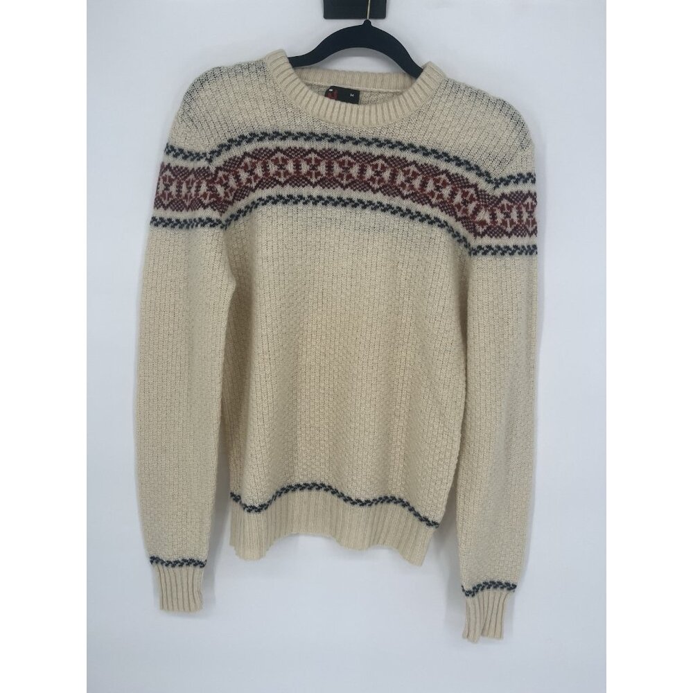 Vintage Robert Bruce Fair Isle Sweater Mens Size M Crewneck Long Sleeve Pullover